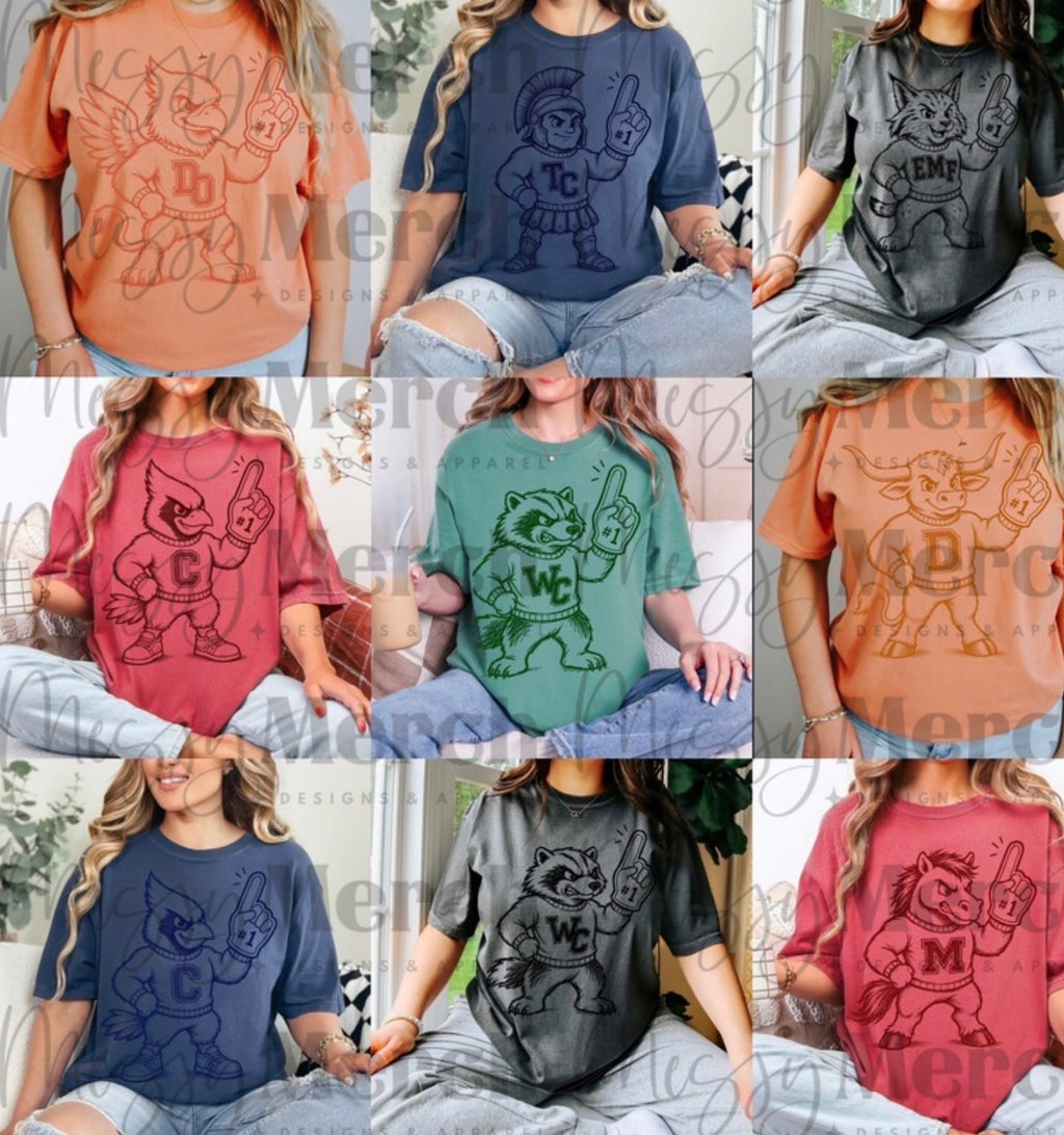School Mascot Adult Tee CREW
