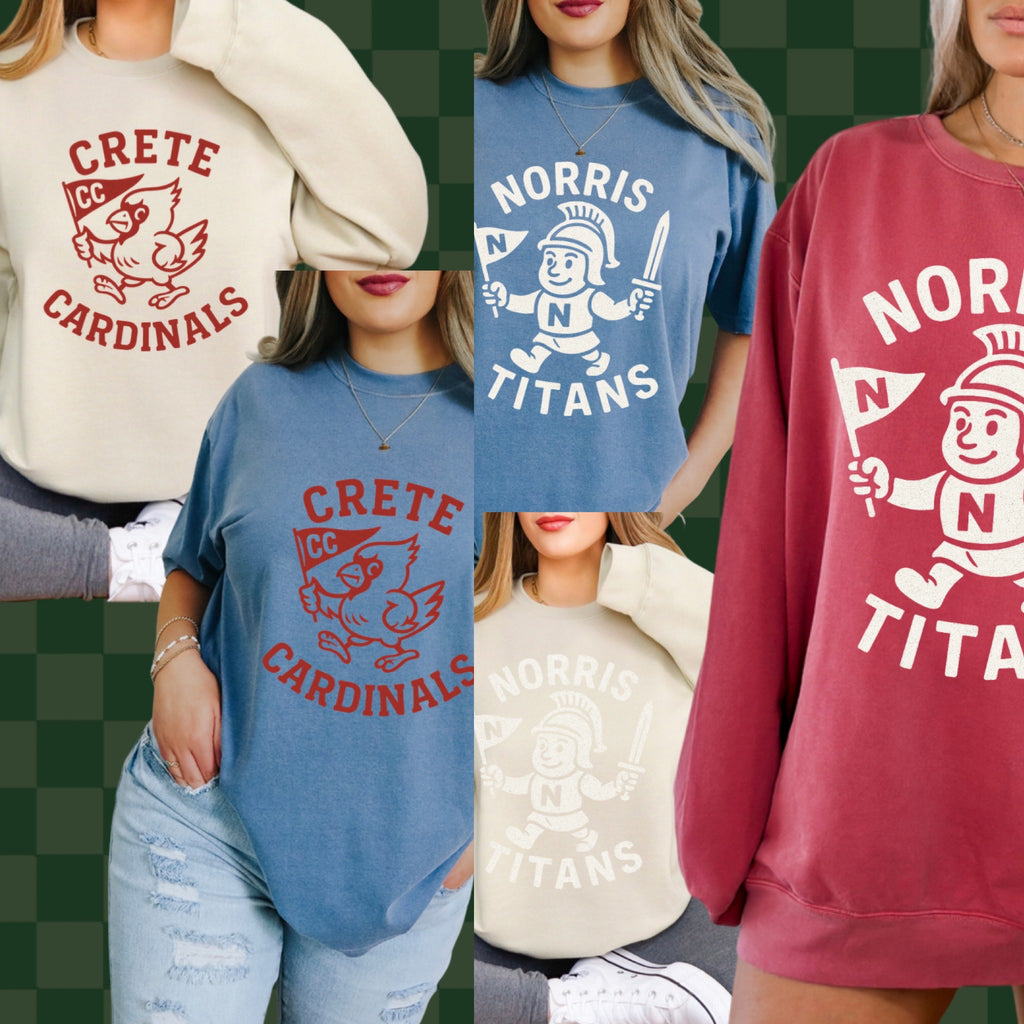 Retro mascot softstyle sweatshirt