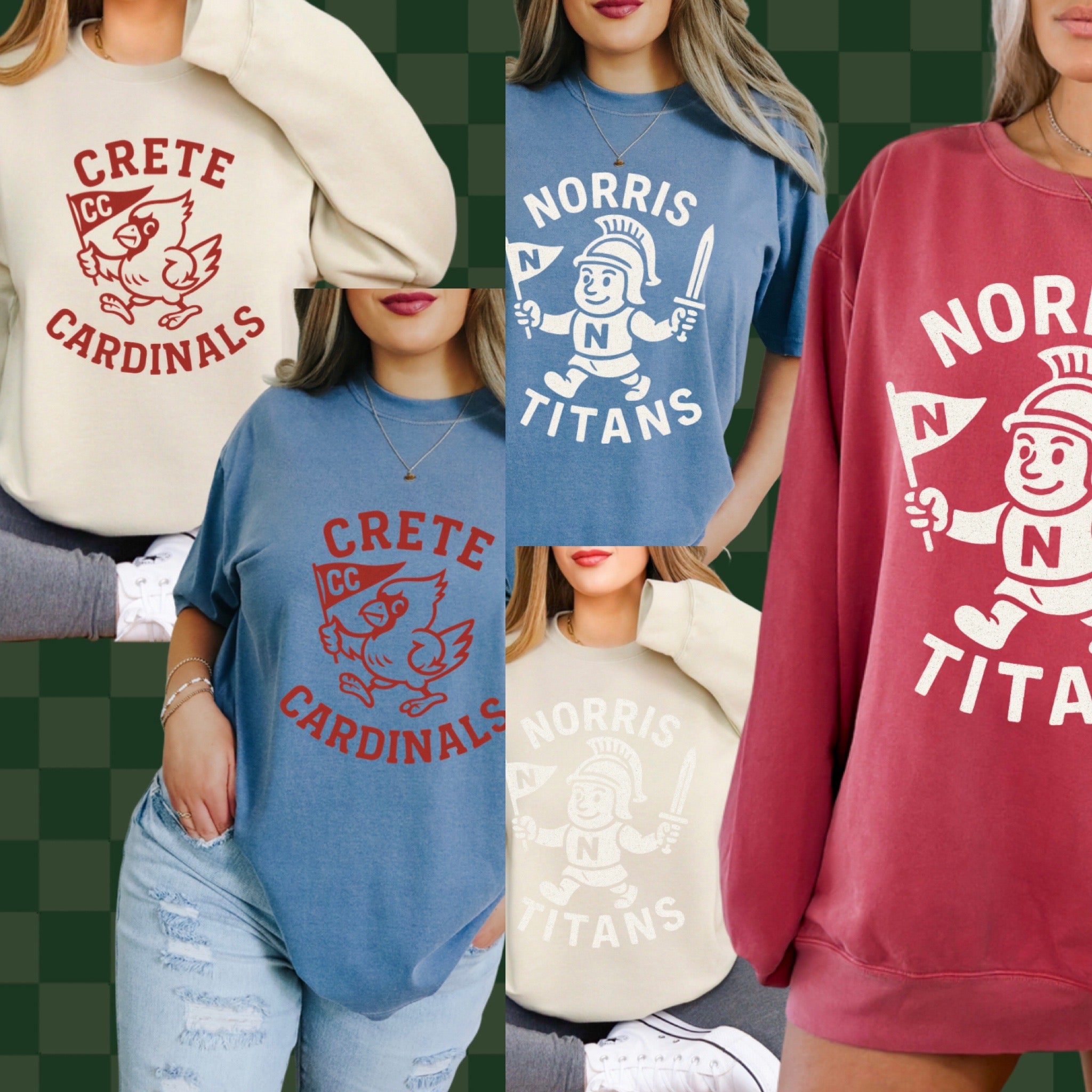 Retro mascot softstyle sweatshirt